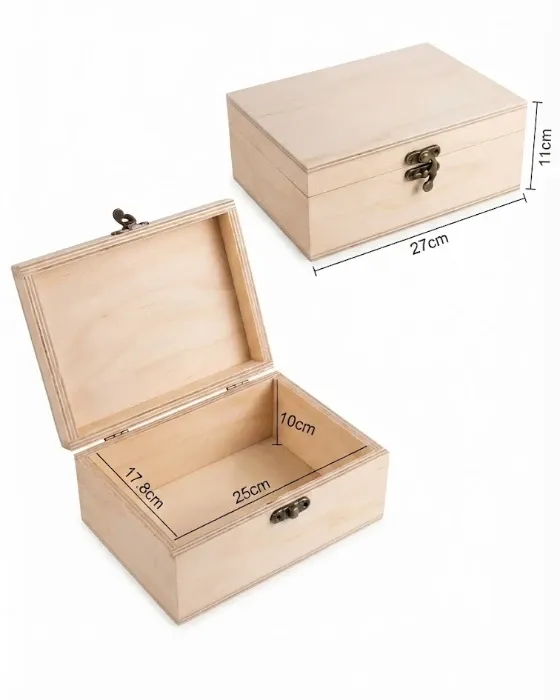  Baúles de Madera Decorativos - Cajas de Almacenamiento a Medida x12 unidades imagen 2