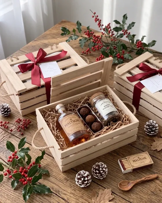 Canasta de Madera Decorativa para Regalos imagen 4