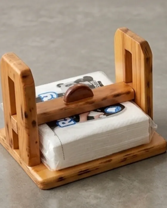 Servilletero de Pino Artesanal para Servilletas de Lujo y de Tela