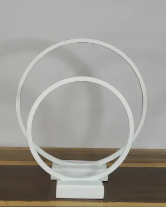 Centros de mesa de aro en madera, decoración para flores artificiales imagen 2