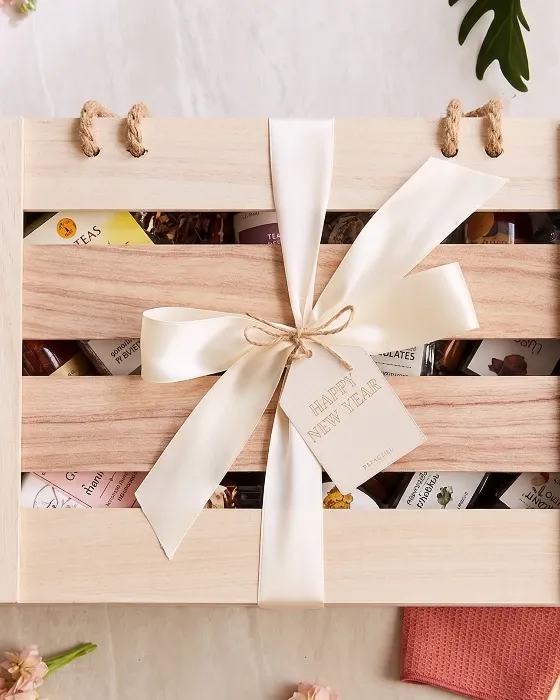 Canasta de Madera Decorativa para Regalos imagen 3
