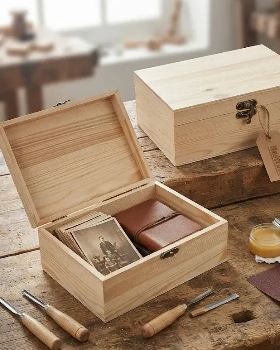  Baúles de Madera Decorativos - Cajas de Almacenamiento a Medida x12 unidades imagen 4